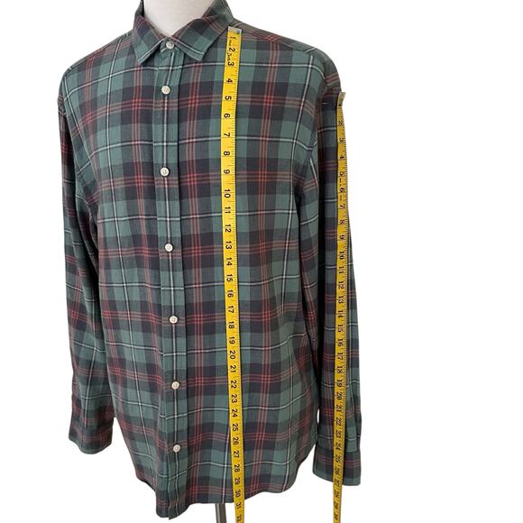 L.O.G.G. Men's Multicolor Green Long Sleeve Shirt - L - Picture 3 of 9